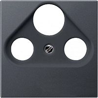 Лицевая панель Jung EcoProfi для 3-м. розетки TV+R+SAT антрацит картинка